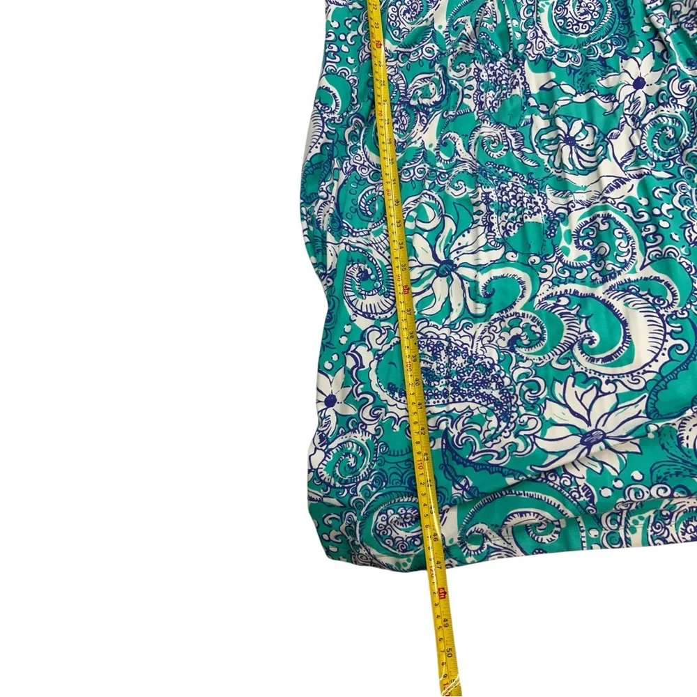 Lilly Pulitzer Holbrook Maxi Dress Sea Foam Blue Paisley Strapless Size S - Picture 10 of 15